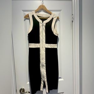 Black & White MIDI Dress